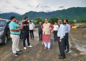 सैनिक कल्याण मंत्री गणेश जोशी ने किया सैन्य धाम का निरीक्षण।
