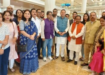 सीएम धामी का दुबई में हुआ जोरदार स्वागत