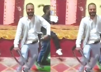 भीम आर्मी के सोनू लाठी को दोस्त की शादी में थिरकना पड़ा महंगा, पिस्टल और बंदूक के साथ डांस सोशल मीडिया पर हुआ वायरल