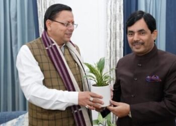 मुख्यमंत्री पुष्कर सिंह धामी से भाजपा के राष्ट्रीय प्रवक्ता शाहनवाज हुसैन ने की शिष्टाचार भेंट