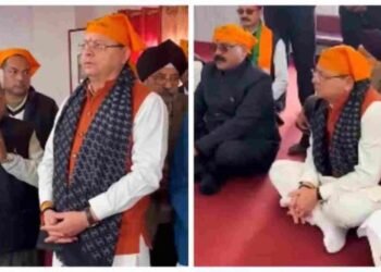 मुख्यमंत्री पुष्कर सिंह धामी ने टिहरी में किया रोड शो, वीर बाल दिवस पर टीला साहिब गुरुद्वारा में टेका मत्था