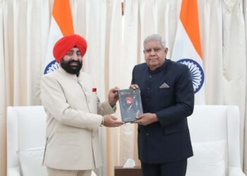 दिल्ली में उपराष्ट्रपति जगदीश धनखड़ से मिले  राज्यपाल गुरमीत सिंह