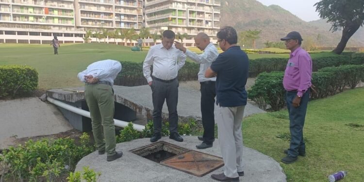 एमडीडीए उपाध्यक्ष ने पैसिफिक गोल्फ स्टेट व अन्य हाउसिंग प्रोजेक्ट्स में किया रेन वॉटर हार्वेस्टिंग का निरीक्षण,कई स्थानों पर मानकों में मिली कमी, एक सप्ताह में सुधार करने के दिये निर्देश,कई स्थानों पर मानकों में मिली कमी, एक सप्ताह में सुधार करने के दिये निर्देश