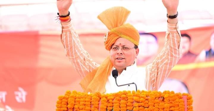 मुख्यमंत्री पुष्कर सिंह धामी ने साम्बा, जम्मू-कश्मीर में भाजपा प्रत्याशी  सुरजीत सिंह सलाथिया के पक्ष में किया प्रचार