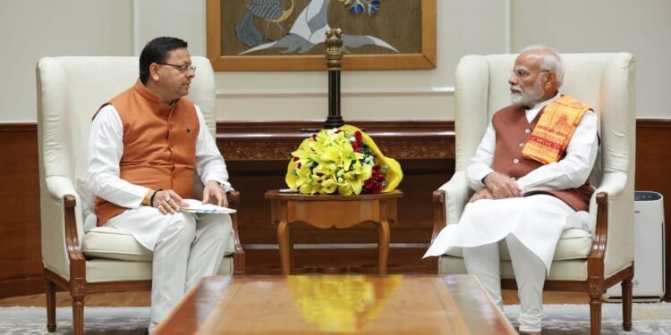 मुख्यमंत्री पुष्कर सिंह धामी ने प्रधानमंत्री नरेंद्र मोदी से की मुलाकात, कई महत्वपूर्ण मसलों पर हुई चर्चा