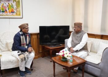 नई दिल्ली में केंद्रीय ग्रामीण विकास मंत्री शिवराज सिंह चौहान से मिले सुबे के ग्राम्य विकास मंत्री गणेश जोशी