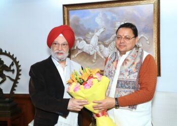 CM Pushkar Singh Dhami ने केंद्रीय पेट्रोलियम और प्राकृतिक गैस मंत्री  हरदीप पुरी से मुलाकात की