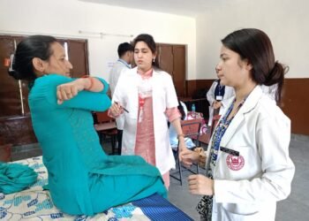 महंत इन्दिरेश अस्पताल के निःशुल्क स्वास्थ्य शिविर का 1121 मरीजों ने उठाया निःशुल्क लाभ