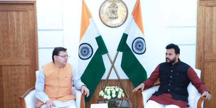 मुख्यमंत्री पुष्कर सिंह धामी ने केन्द्रीय नागरिक उड्डयन मंत्री किंजरापु राममोहन नायडू से भेंट की