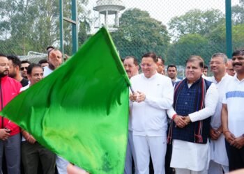 मुख्यमंत्री पुष्कर सिंह धामी ने पवेलियन ग्राउण्ड, देहरादून में “अहिल्या स्मृति मैराथन” एक विरासत-एक संकल्प कार्यक्रम में प्रतिभाग किया