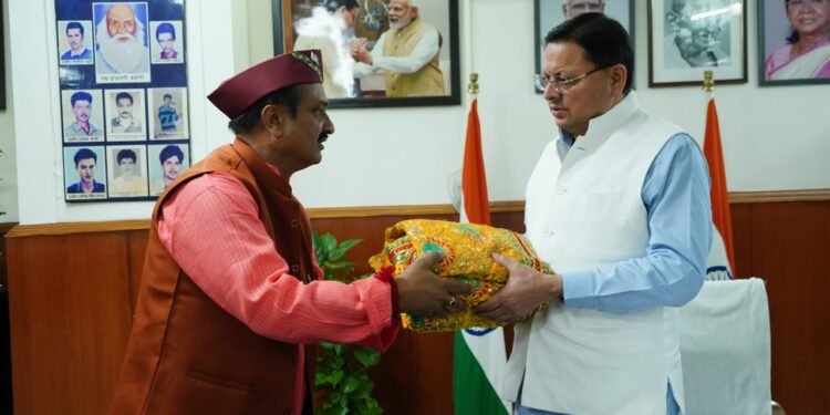 मुख्यमंत्री पुष्कर सिंह धामी एवं भाजपा प्रदेश अध्यक्ष महेन्द्र भट्ट सहित दिग्गज नेताओं से मिले बीकेटीसी उपाध्यक्ष ऋषि प्रसाद सती