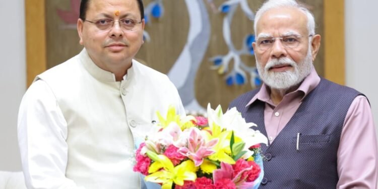 सीएम धामी ने प्रधानमंत्री नरेंद्र मोदी से की मुलाकात ,कई अहम मुद्दों पर हुई बातचीत