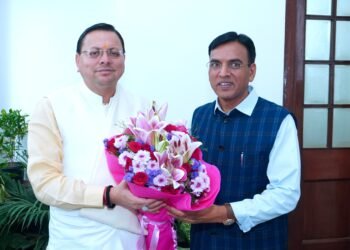 मुख्यमंत्री पुष्कर सिंह धामी ने केंद्रीय युवा कार्यक्रम एवं खेल मंत्री डॉ. मनसुख मांडविया से भेंट की