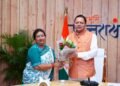 मुख्यमंत्री पुष्कर सिंह धामी से भाजपा प्रदेश महिला मोर्चा के प्रतिनिधिमंडल ने की शिष्टाचार भेंट