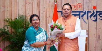 मुख्यमंत्री पुष्कर सिंह धामी से भाजपा प्रदेश महिला मोर्चा के प्रतिनिधिमंडल ने की शिष्टाचार भेंट